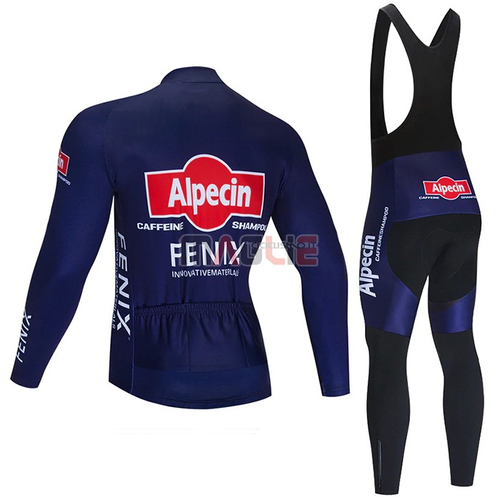 Maglia Alpecin Fenix Manica Lunga 2021 Scuro Blu